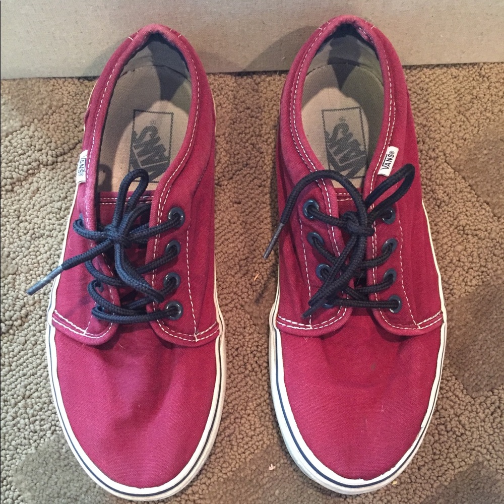 Vans- burgundy size 9 women’s